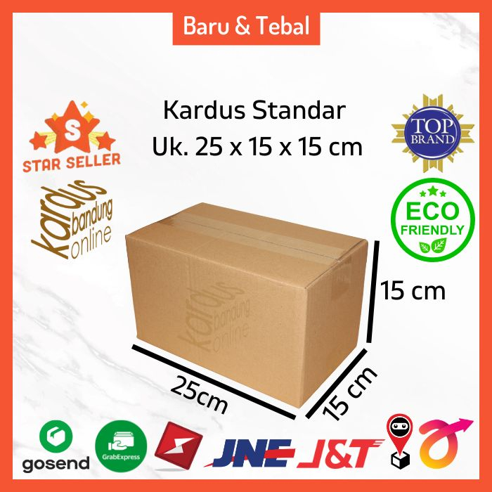 Jual Kardus Box Karton Kotak Dus Packing Polos Murah Uk 25x15x15