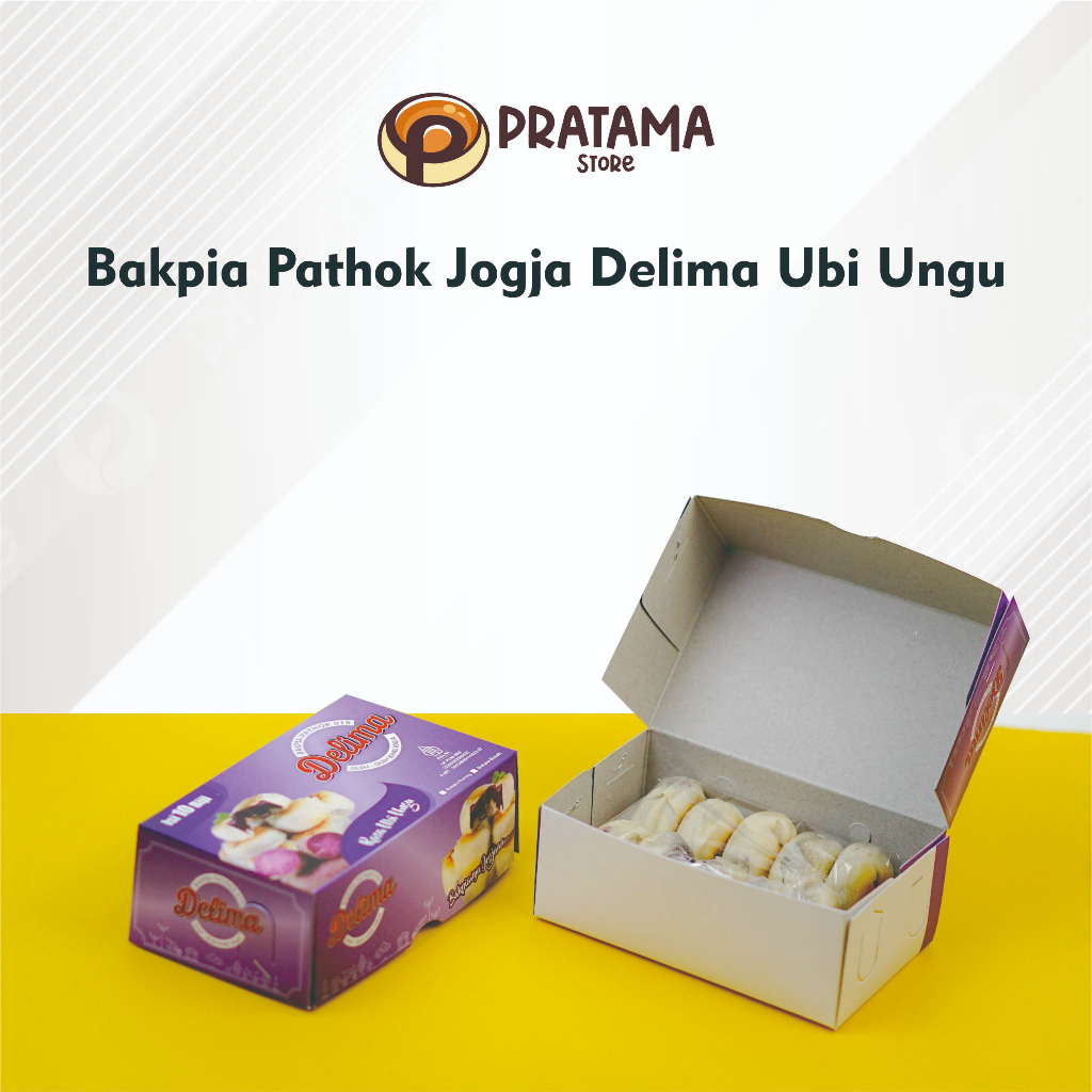 Jual BAKPIA PATHOK JOGJA KERING DELIMA RASA UBI UNGU ISI 10 Shopee