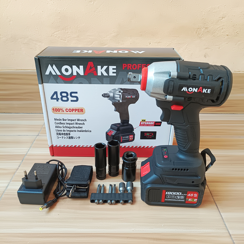 Jual Monake S Mesin Impact Drill Baterai Cordless Brushless Mesin Bor