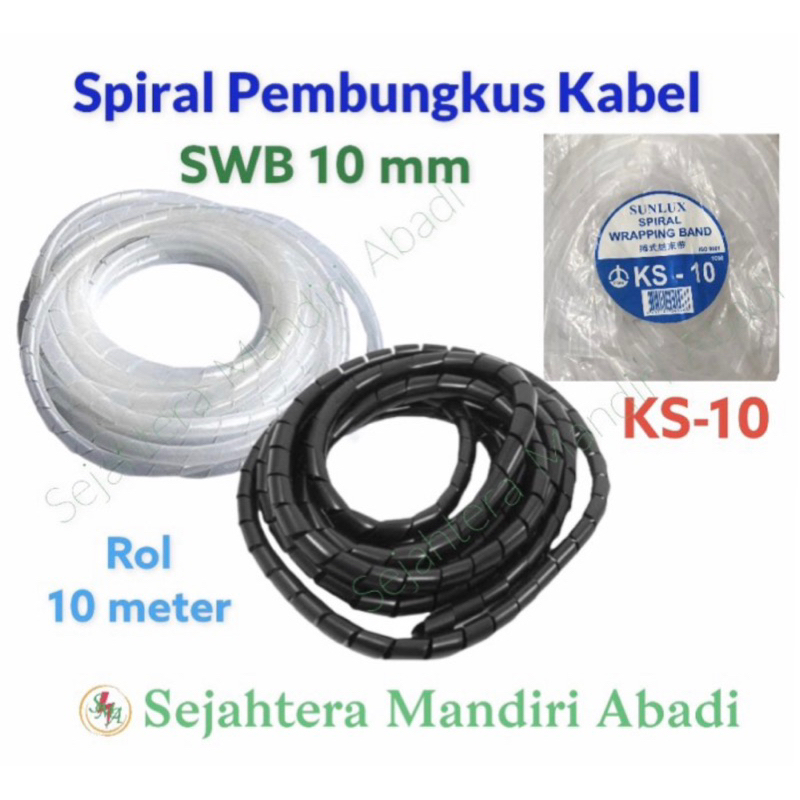 Jual Spiral Kabel Ks Swb Pelindung Kabel Spiral Ks Putih Hitam