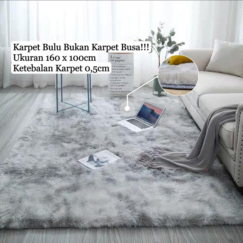 Jual Pusat CheckOut Karpet Bulu Motif Ombre Uk 160 X 100cm Karpet