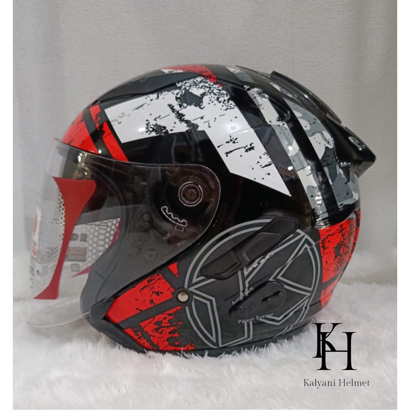 Jual Helm KYT Galaxy Flat R 5 Black Red Shopee Indonesia