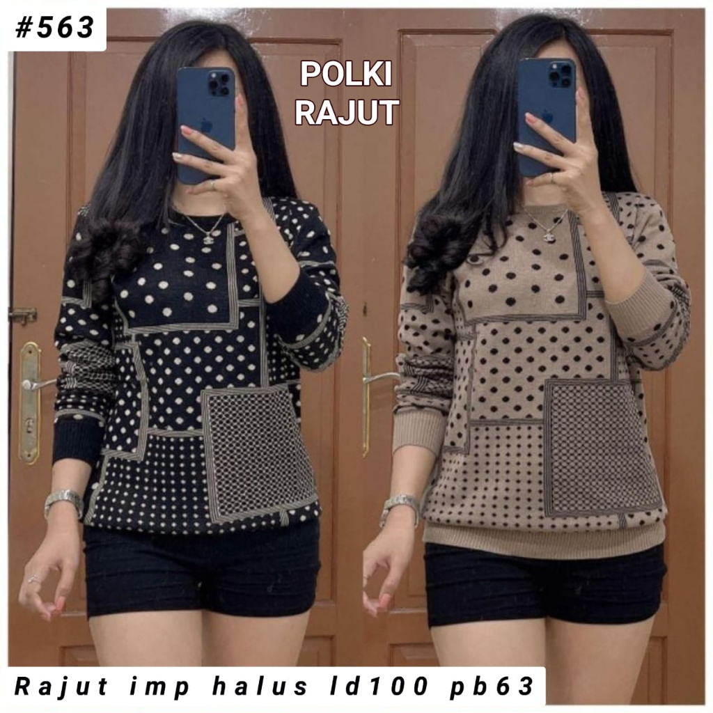 Jual Polki Rajut Halus Sweater Premium Adem Shopee Indonesia