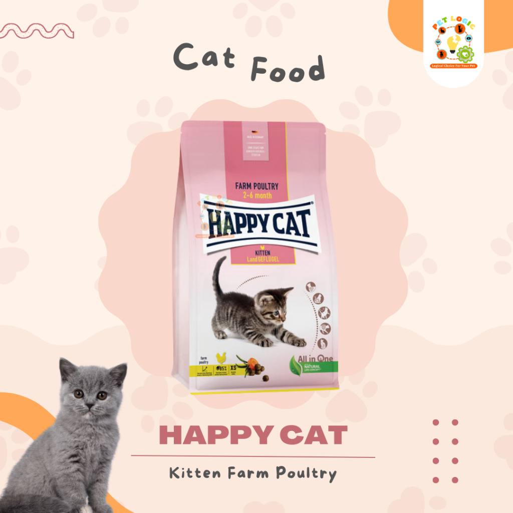 Jual Makanan Kucing Happy Cat Kitten Farm Poultry 1 3kg Shopee Indonesia