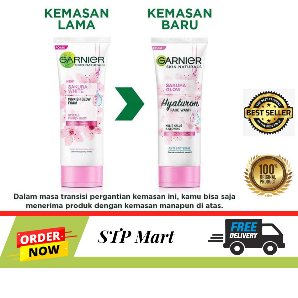 Jual Garnier Skin Naturals Sakura Glow Hyaluron Face Wash Ml