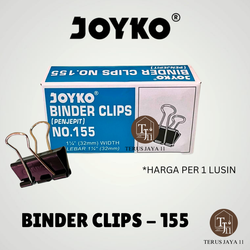 Jual Binder Clip Klip Kertas Penjepit Kertas Joyko No Lusin