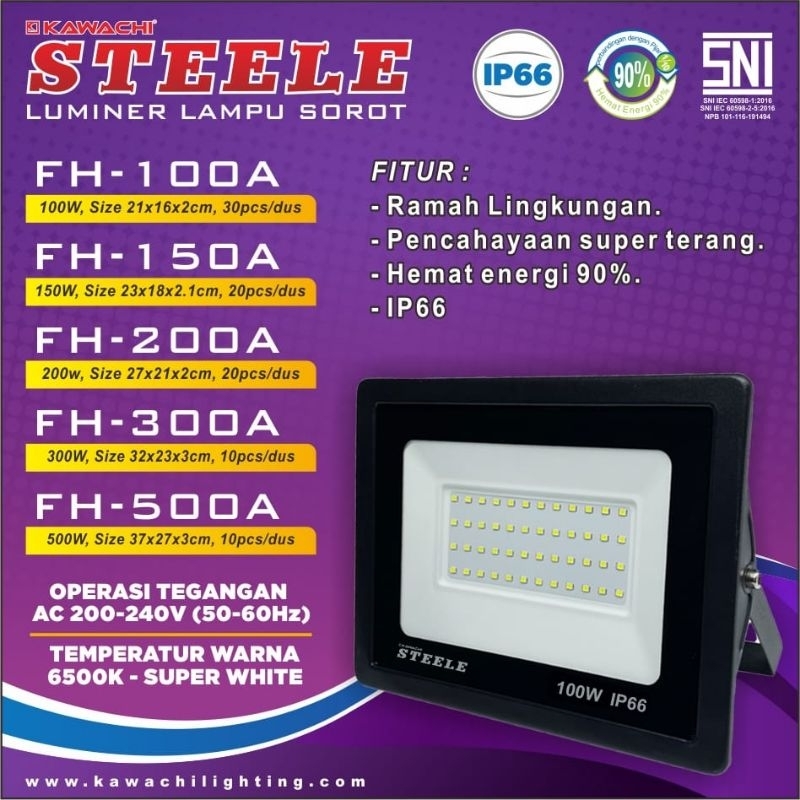 Jual Lampu Sorot Led Flood Light Luminer Steele W W Watt W