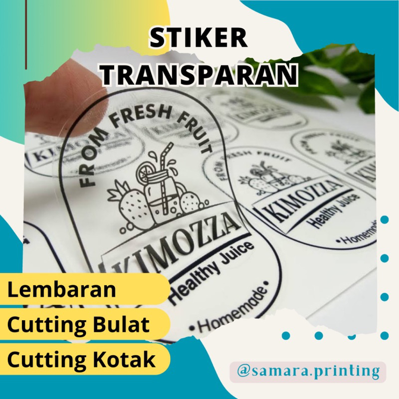 Jual Cetak Stiker Transparan Shopee Indonesia