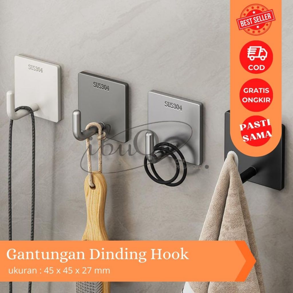 Jual Gantungan Dinding Hook Hanger Stainless Steel Sus Silver