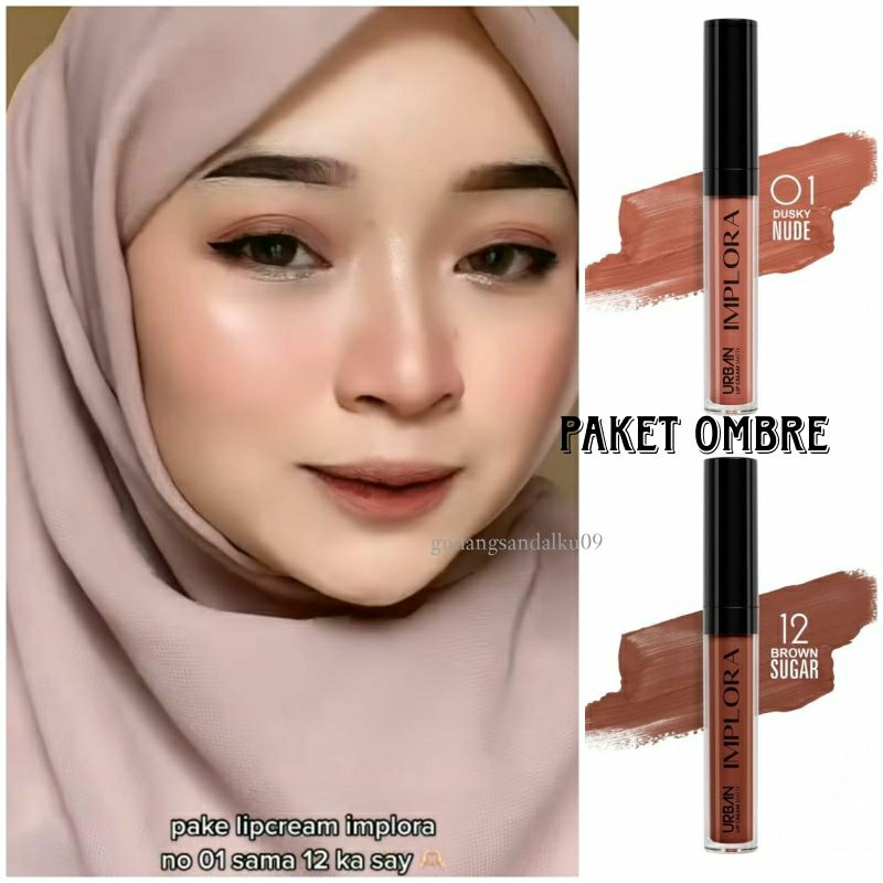 Jual Paket Ombre Hemat Dusky Nude Dan Brown Sugar Ombrelips Implora