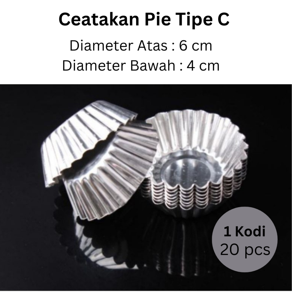 Jual Cetakan Pie Alumunium Tipe C Kodi Pcs Shopee Indonesia