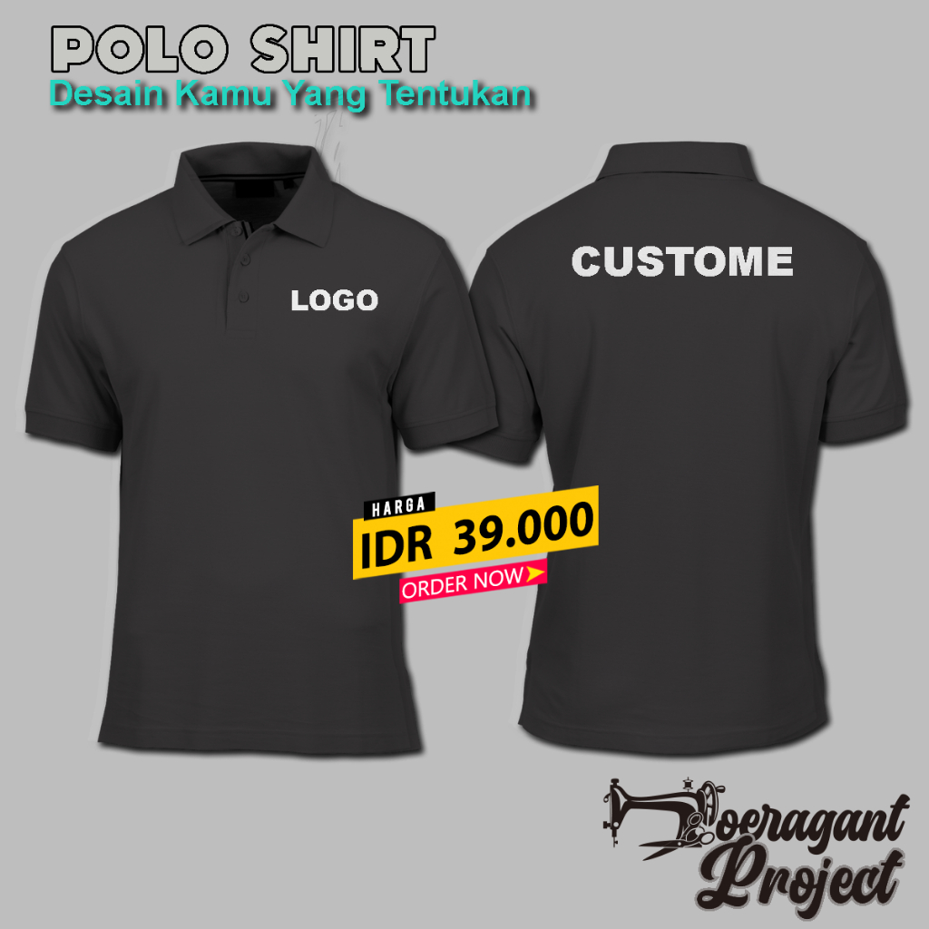 Jual Kaos Polo Shirt Custome Request Sablon Baju Polo Custome Baju