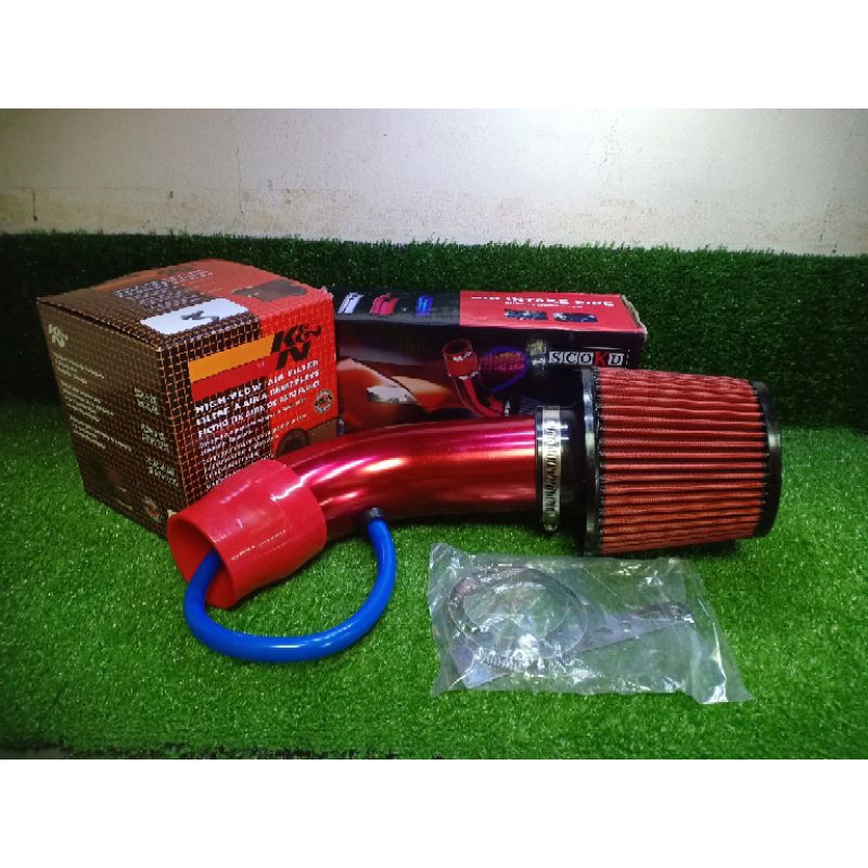 Jual Paket Open Filter Udara Mobil Racing K N KNN Pipa Intake 3