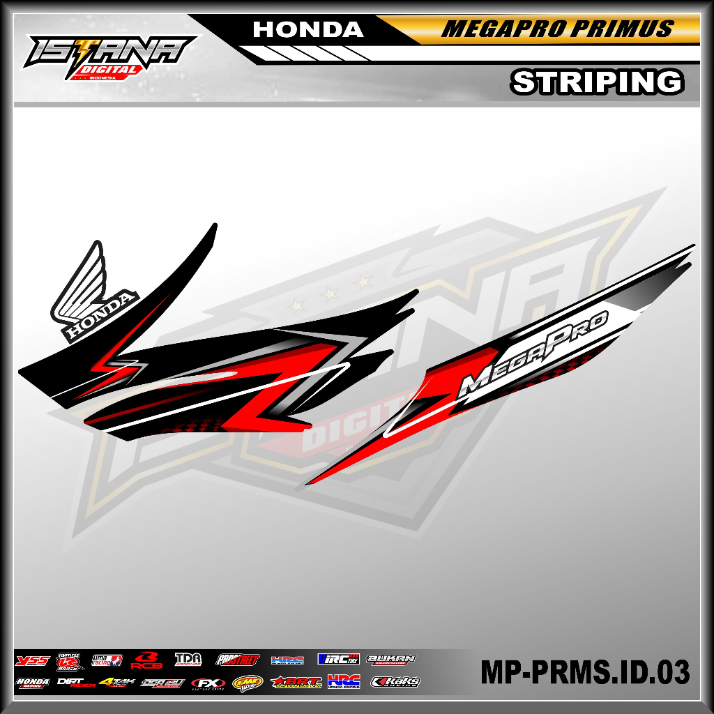 Jual Sticker Striping MEGAPRO PRIMUS Striping Variasi Motor MEGAPRO