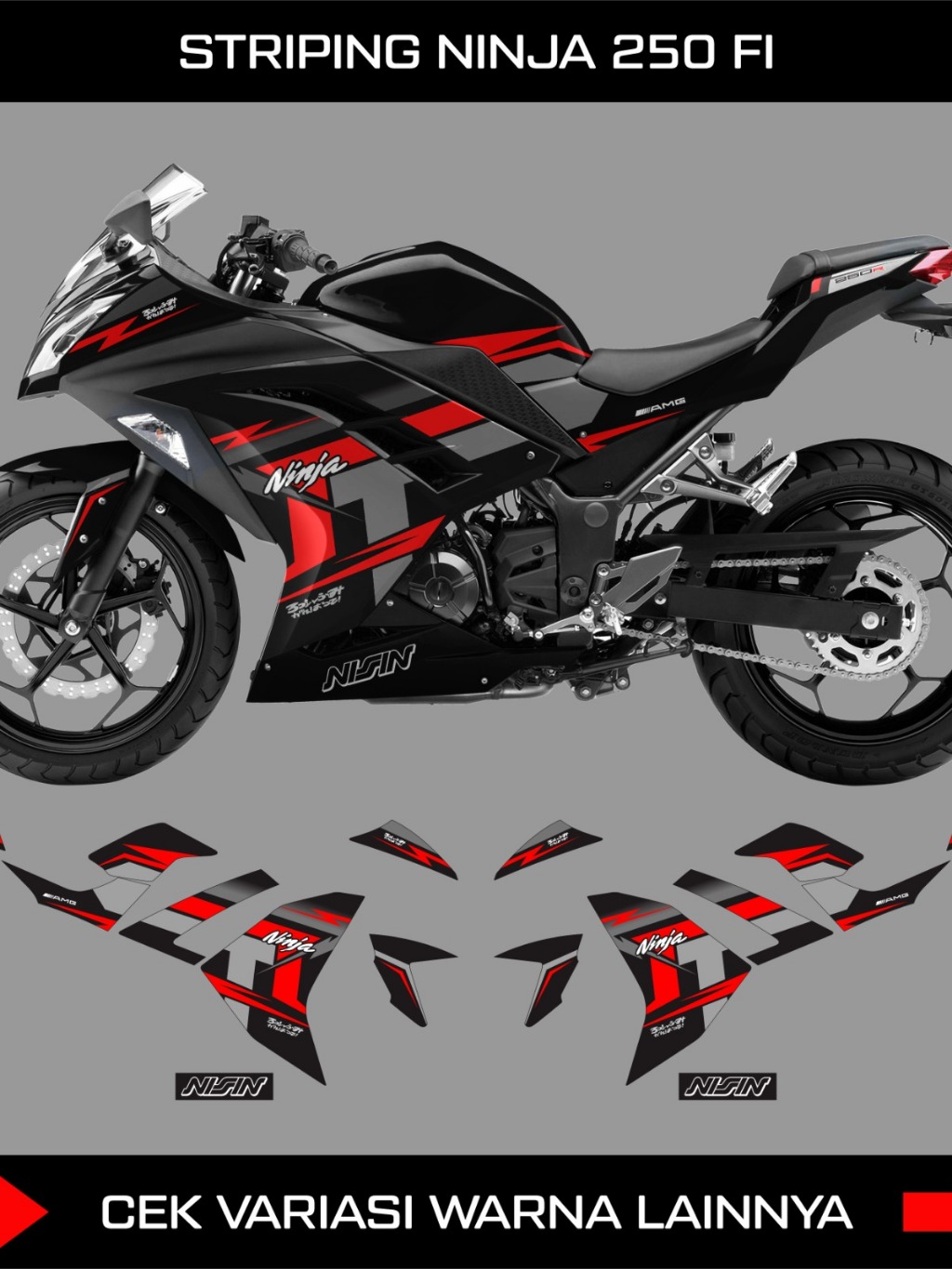 Jual Decal Stiker Striping Ninja Fi Old Grafis Kyt Racing Stiker