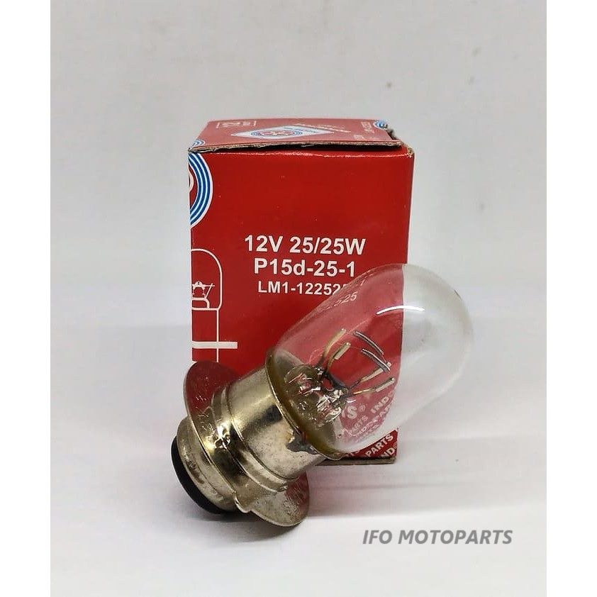 Jual Bohlamp Lampu Dop Motor Depan 12v 25 25w Merk Indoparts Untuk