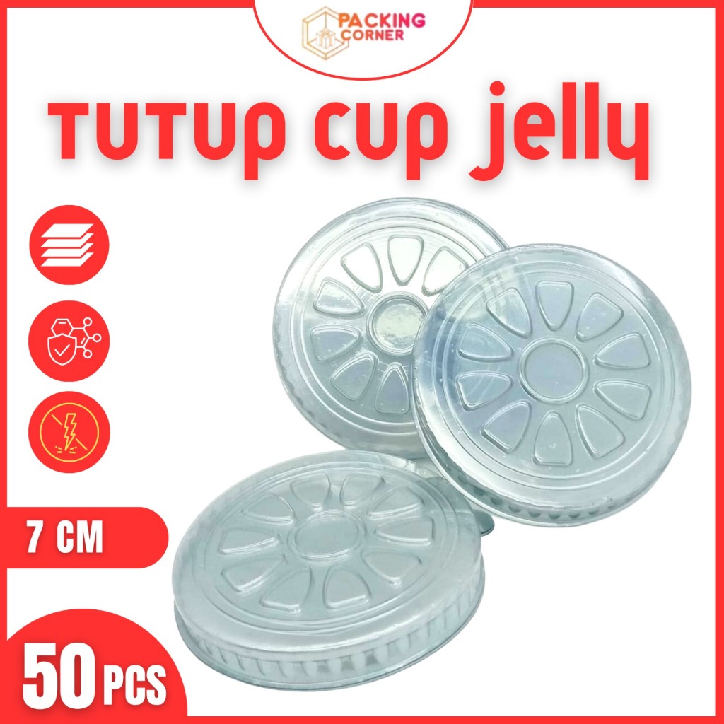 Jual Tutup Cup Jelly Tempat Puding Ice Cream Mini Isi 50 Pcs Penutup