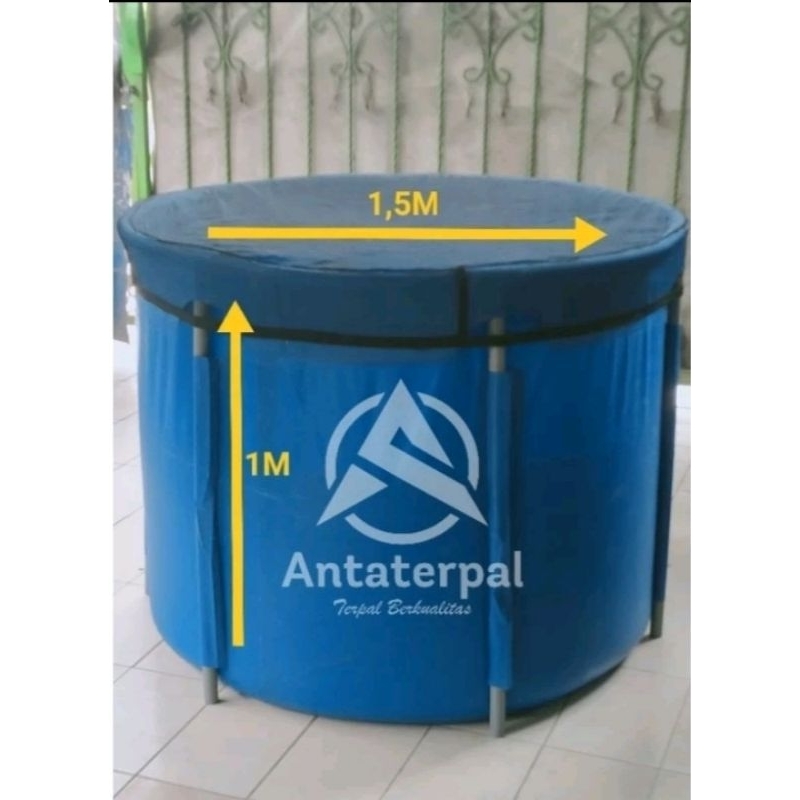 Jual Kolam Terpal Bulat Diameter 1 5M Tinggi 1M Full Set Untuk Ikan