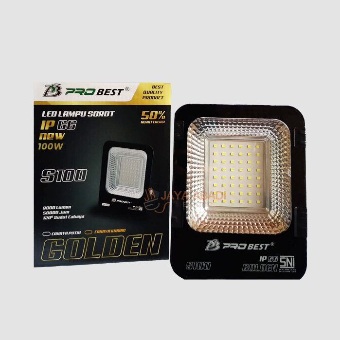 Jual Lampu Sorot Led 100 Watt Probest Golden Sorot Tembak 100 W Super