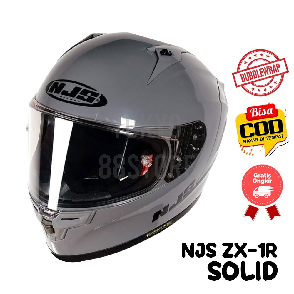 Jual Helm Njs Zx R Solid Full Face Shopee Indonesia