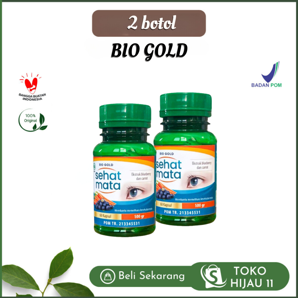 Jual PAKET 2 BOTOL Kapsul Herbal Bio Gold SEHAT MATA Dengan Ekstrak