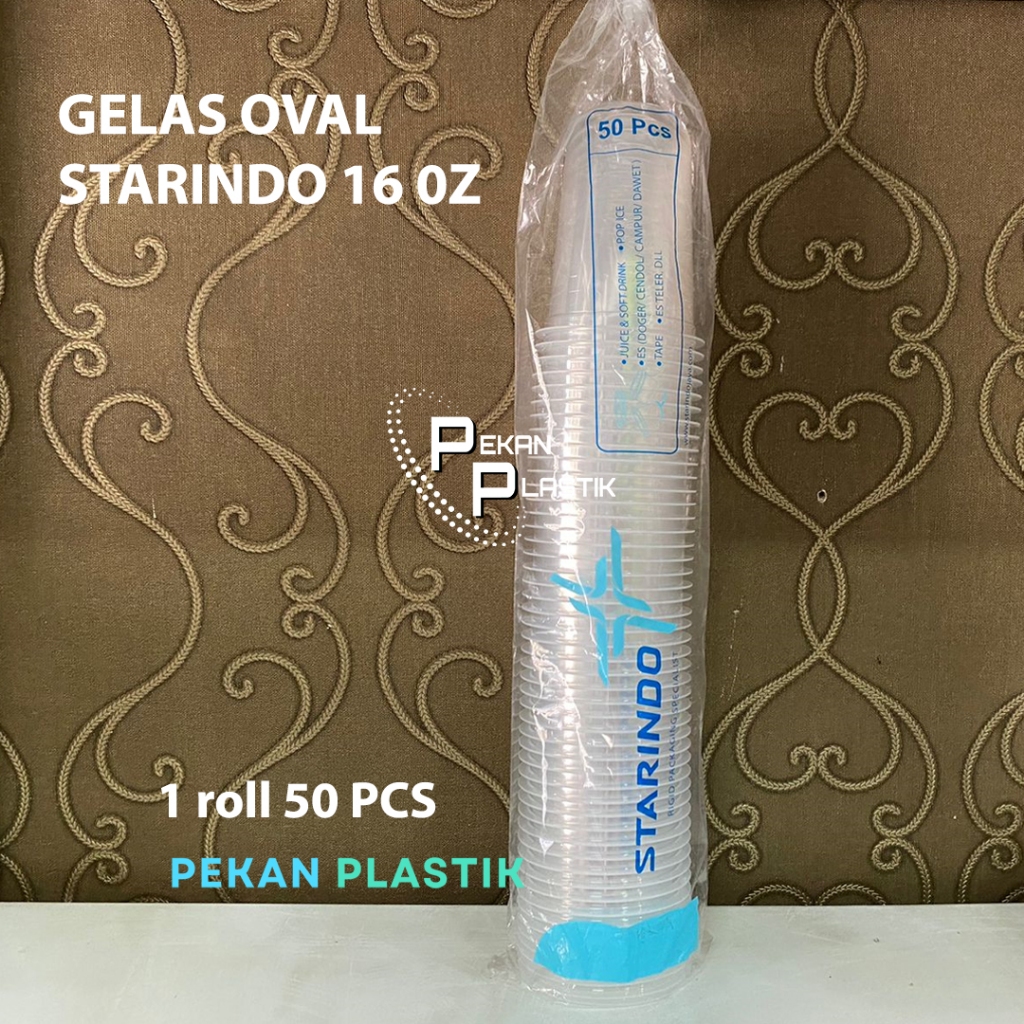 Jual Gelas Plastik Cup U Oval Starindo Shopee Indonesia