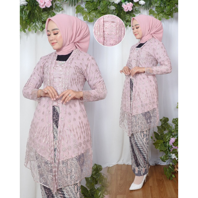 Jual Ghazza Kebaya Setelan Kebaya Brokat Modern Kutubaru Terbaru