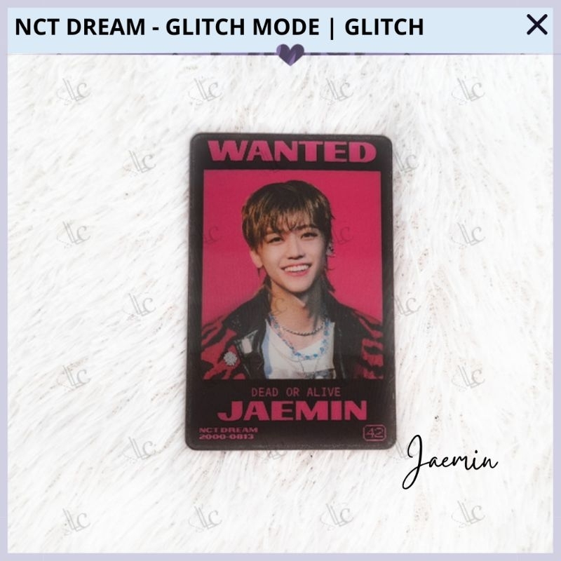 Jual Nct Dream Photocard Lenti Glitch Mode Lenti Glitch Mark