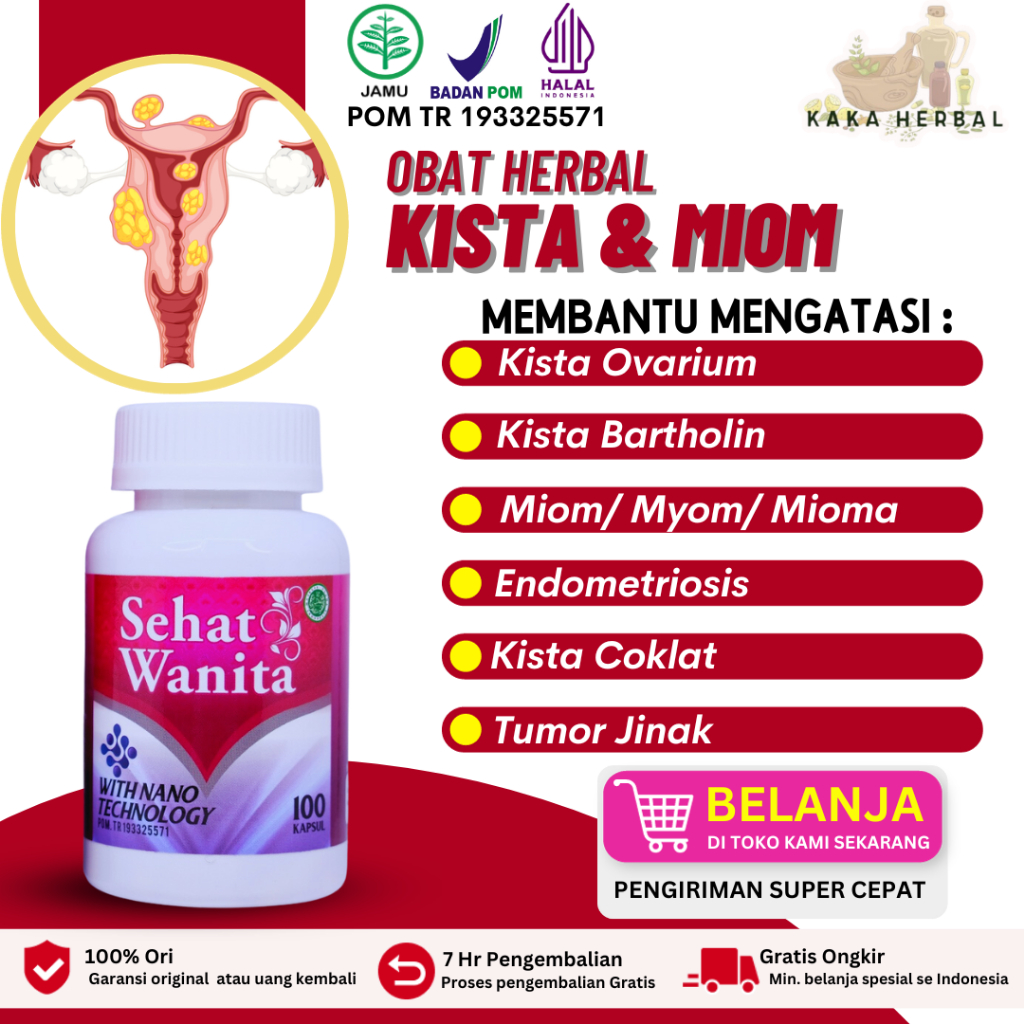 Jual Obat Kista Ovarium Bartholin Miom Herbal Kista Ganglion Tumor