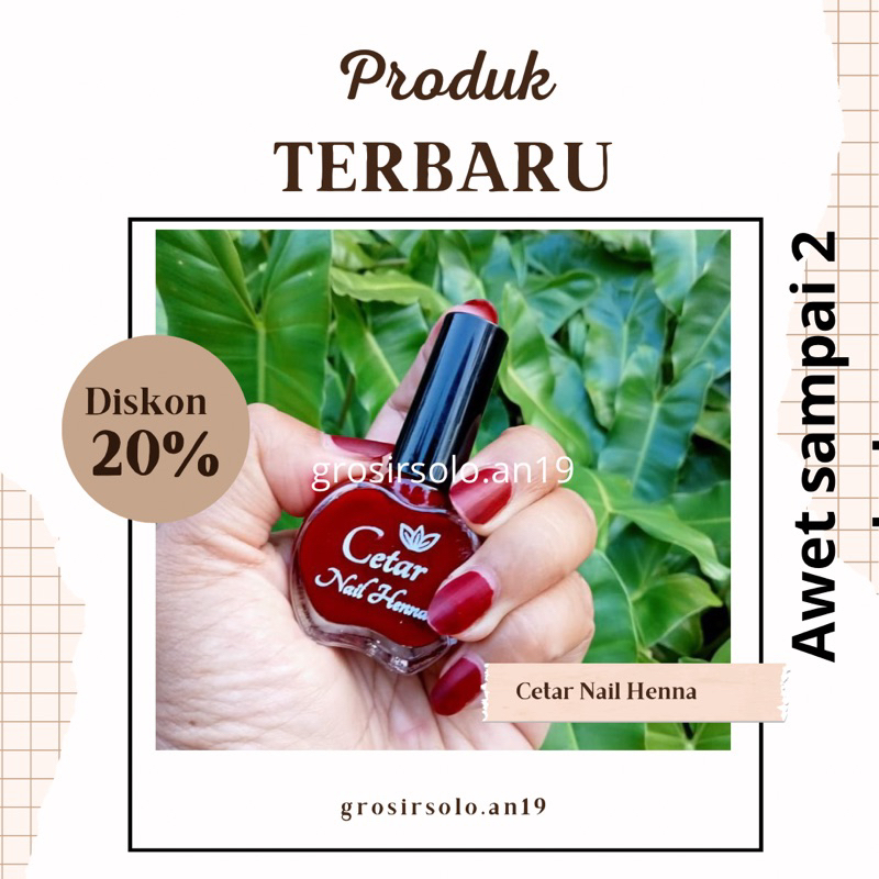 Jual CETAR NAIL HENNA KUTEK HALAL SAH SHOLAT TUFFAH NAIL HENNA HENA