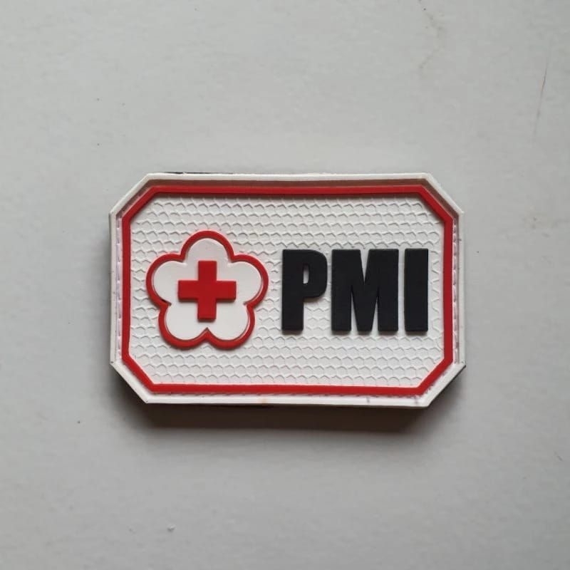 Jual Tempelan Emblem Karet Logo Pmi Indonesia Medic Patch Rubber