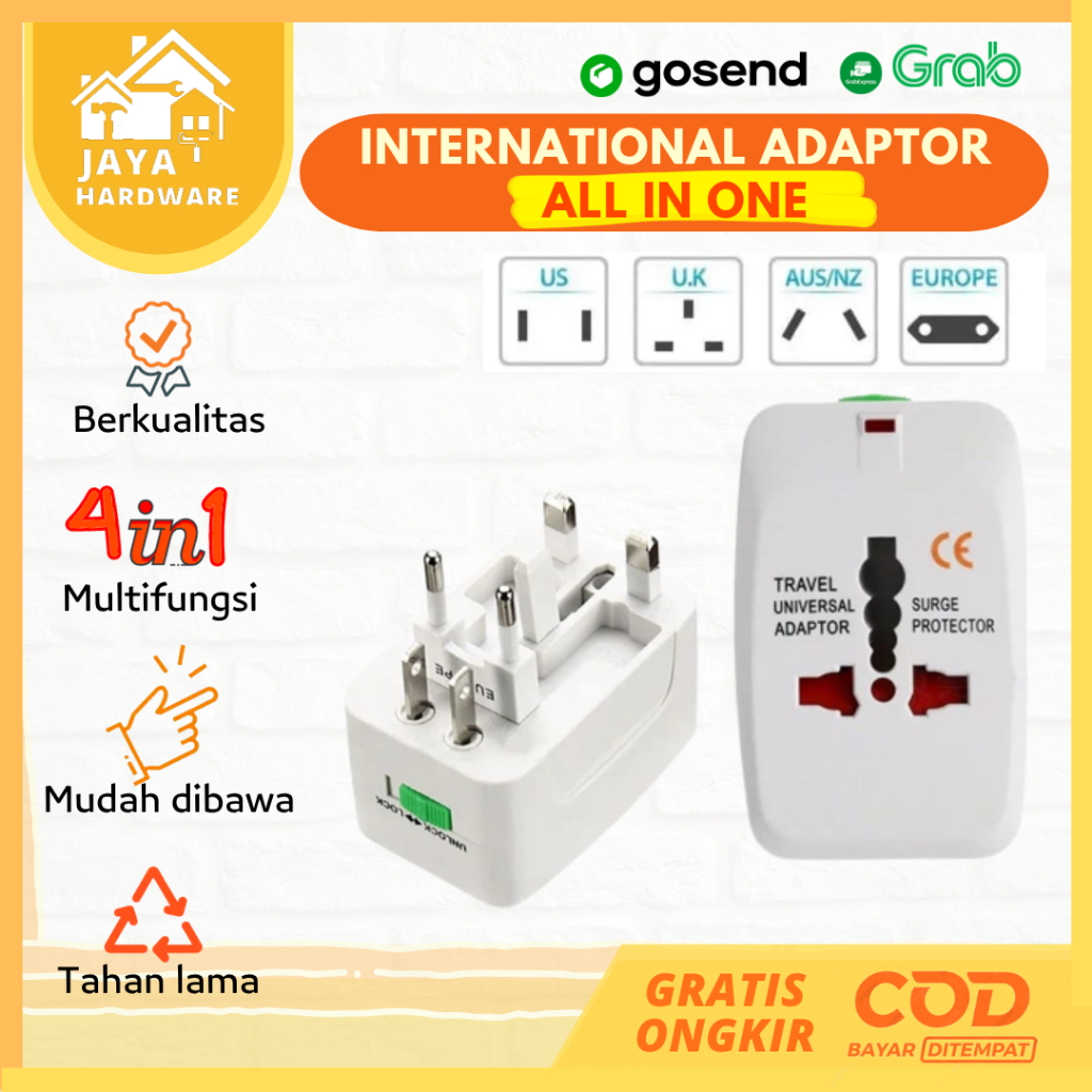 Jual Colokan Listrik Universal Travel Adaptor All In 1 Sambungan