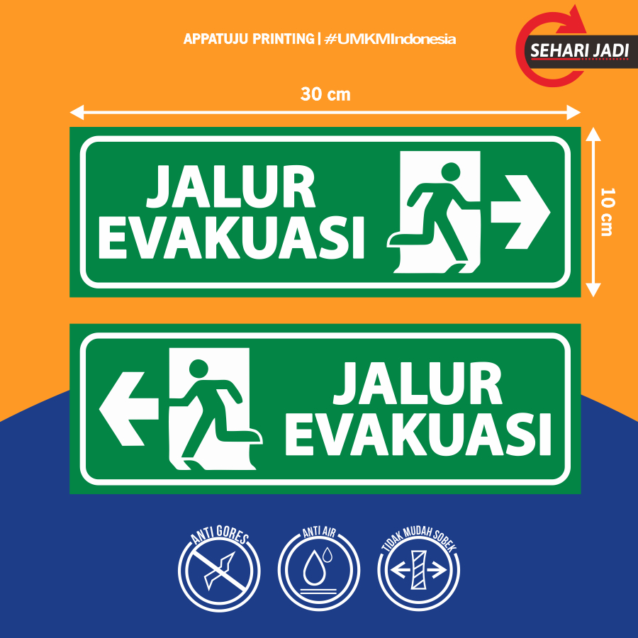 Jual Stiker Jalur Evakuasi Shopee Indonesia