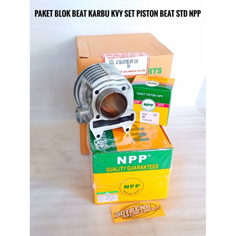 Jual Blok Boring Seher Set Beat Scoopy Spacy Karbu Kvy Set Piston Std