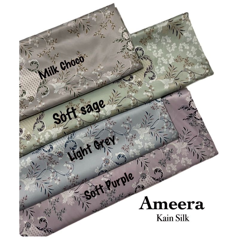 Jual Gratis Ongkir Kain Silk Motif Batik Pastel Ameera Harga Per