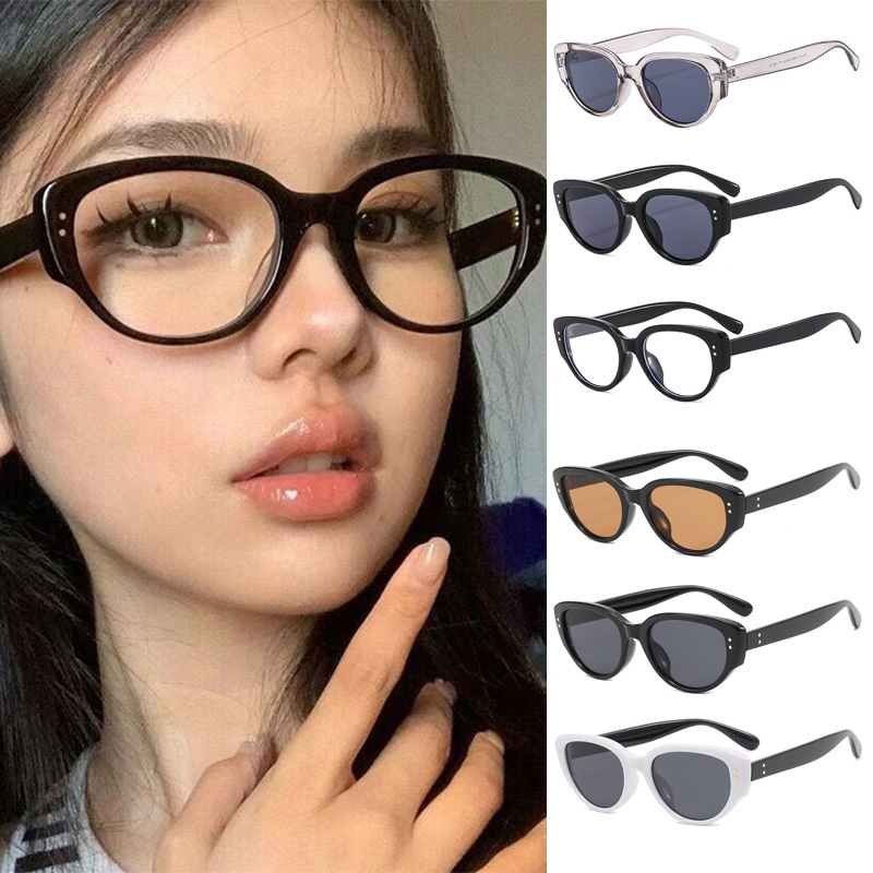 Jual Kacamata Cat Eye Bingkai Wanita Dan Pria Kacamata Hitam Korea