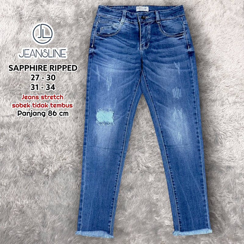 Jual CELANA JEANS WANITA LOUIS RIPPED SZ 27 34 MELAR BRAND JL