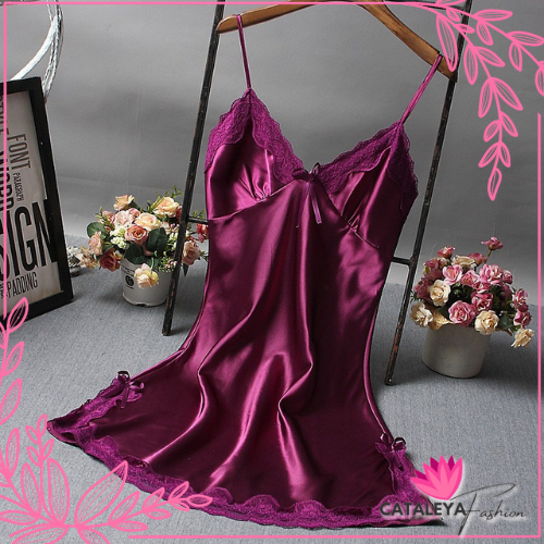 Jual Cataleya Set Lingerie G String Sexy Model Satin Lace 1072