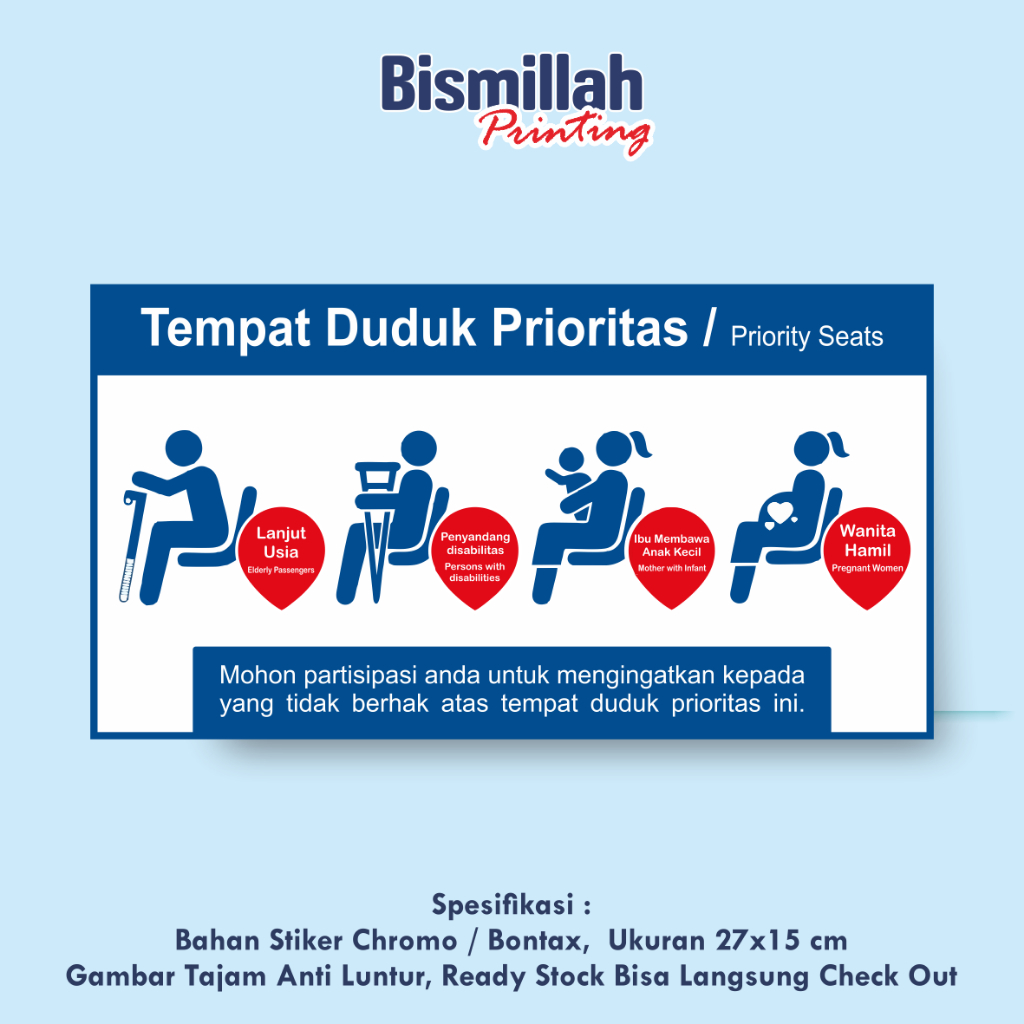 Jual Stiker Tempat Duduk Prioritas Kursi Prioritas Shopee Indonesia