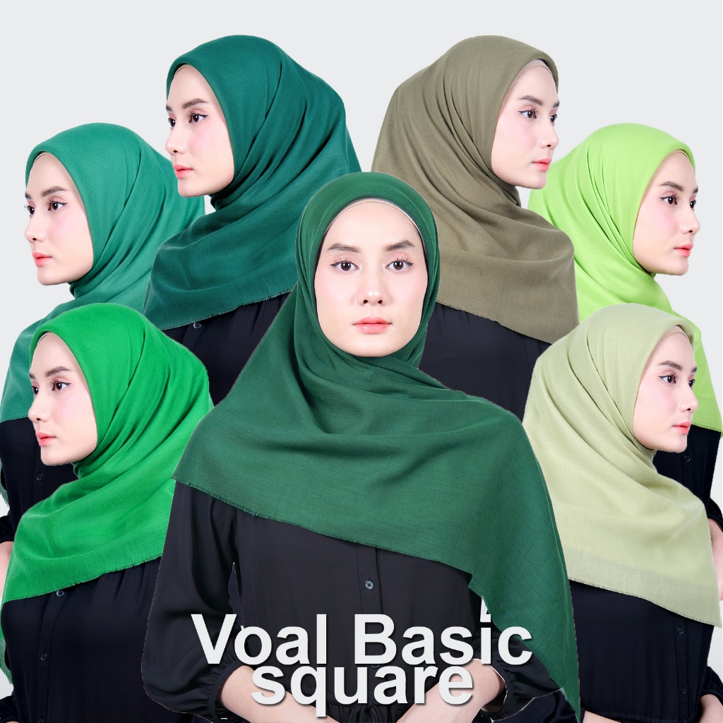 Jual Hijab Voal Basic Square Saudia Rawis Segi Empat Premium Seri Warna