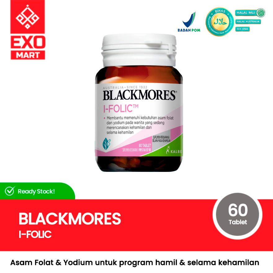 Jual Blackmores I Folic 60 Tablet BPOM Kalbe Asam Folat Yodium