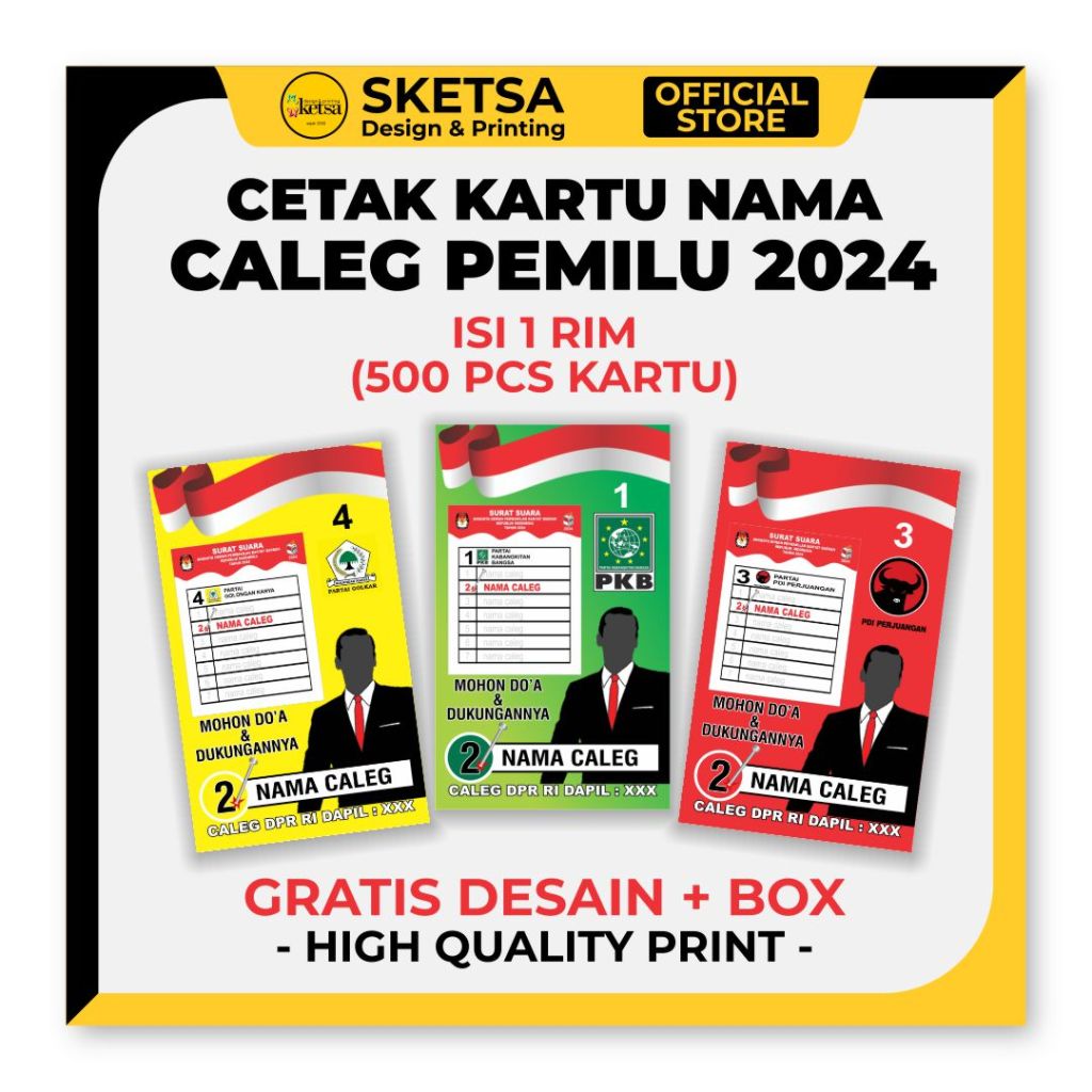 Jual Kartu Nama Premium Kartu Nama Custom Kartu Nama Caleg Kartu