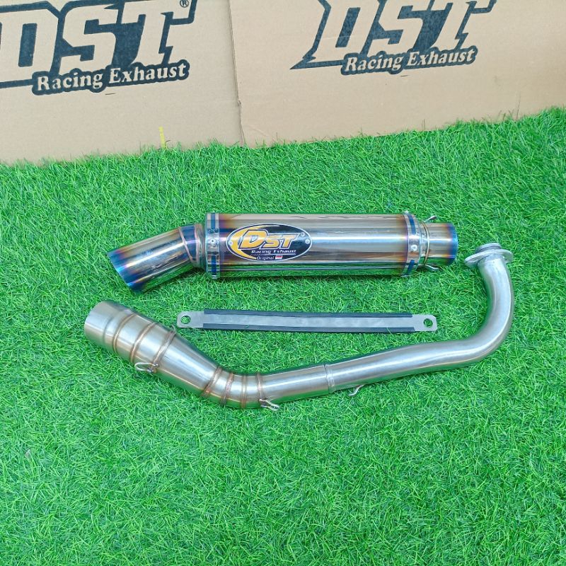 Jual Knalpot Dst Corong Half Blue Non Kobra Aerox Nmax Pcx Vario Lexi