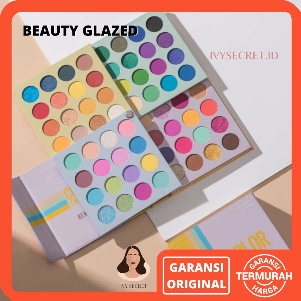 Jual Beauty Glazed Eyeshadow Color Twist Eyeshadow 64 Color Beauty