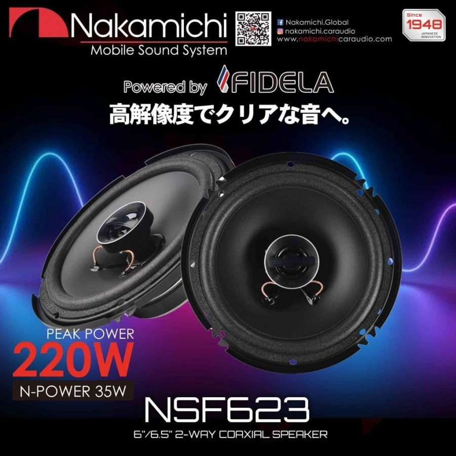 Jual Speaker Coaxial Way Mobil Nakamichi Nsf Nsf Nsf