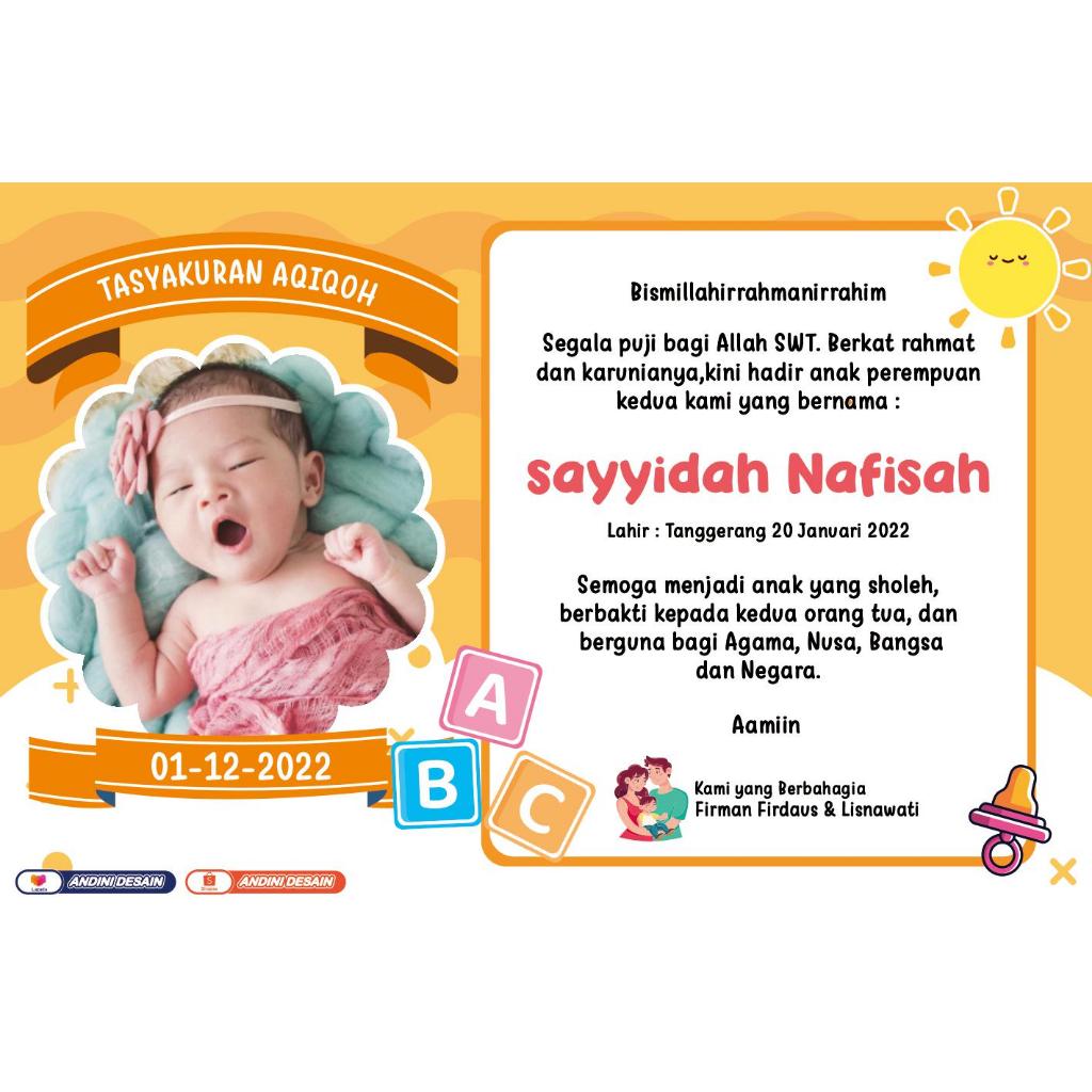 Jual Stiker Aqiqah Tasyakuran Kelahiran Isi Pcs Perlengkapan