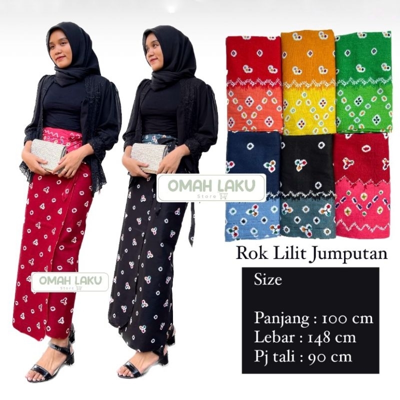 Jual Rok Lilit Jumputan Bawahan Wanita Jarik Lilit Jumputan Shopee