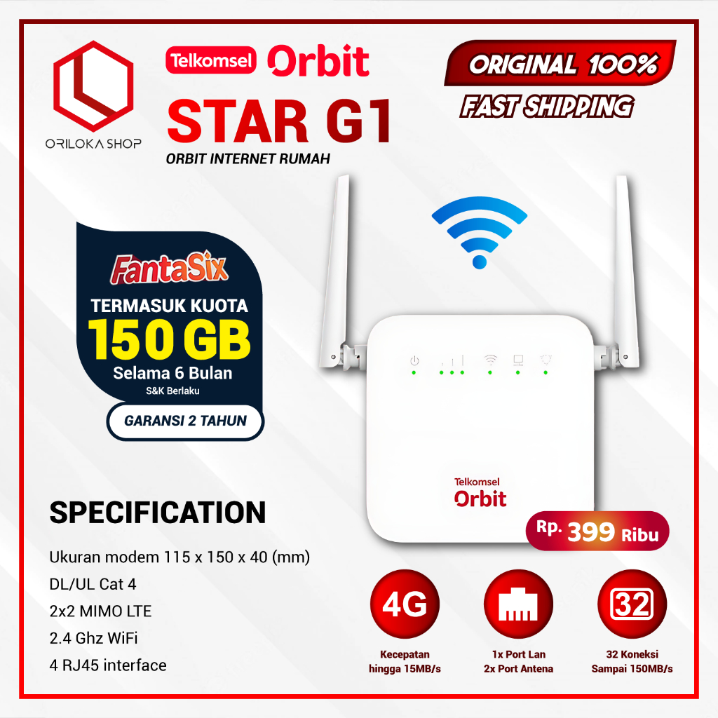 Jual Telkomsel Orbit Star G Home Modem Router Wifi G Free Kuota