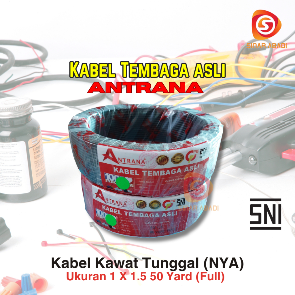 Jual Kabel Listrik Nya Merk Antrana Ukuran X X Kawat Tunggal