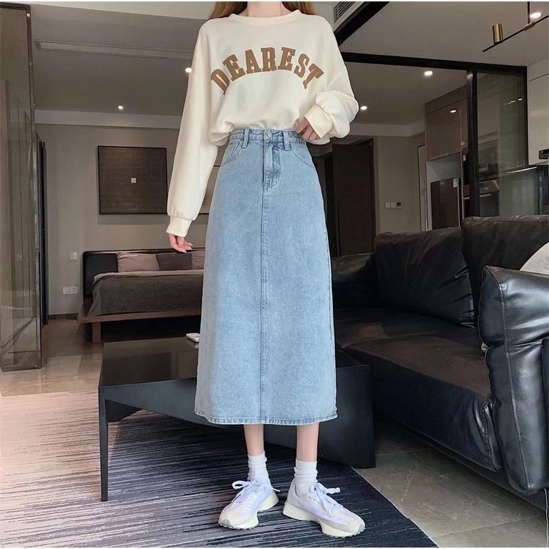 Jual Theana Rok Jeans Skirt Panjang Terbaru Shopee Indonesia